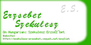 erzsebet szekulesz business card